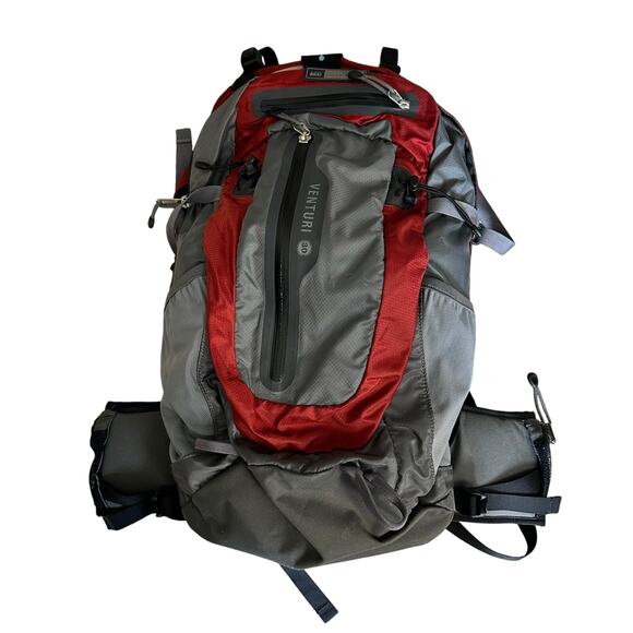 Red and Gray Men's Backpack - Picture 1 of 6